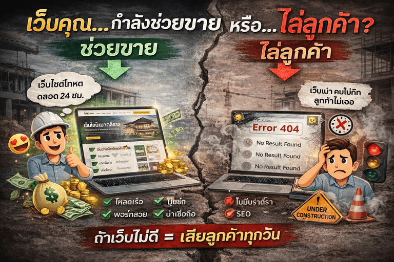 ออกแบบเว็บไซต์บริษัทก่อสร้าง