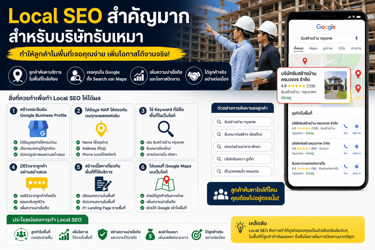 Local SEO สำคัญมากสำหรับบริษัทรับเหมา