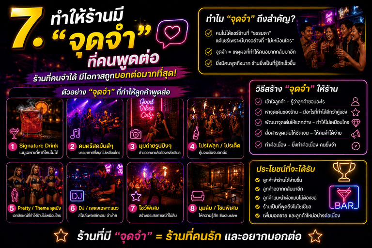  ทำให้ร้านมี “จุดจำ” ที่คนพูดต่อ