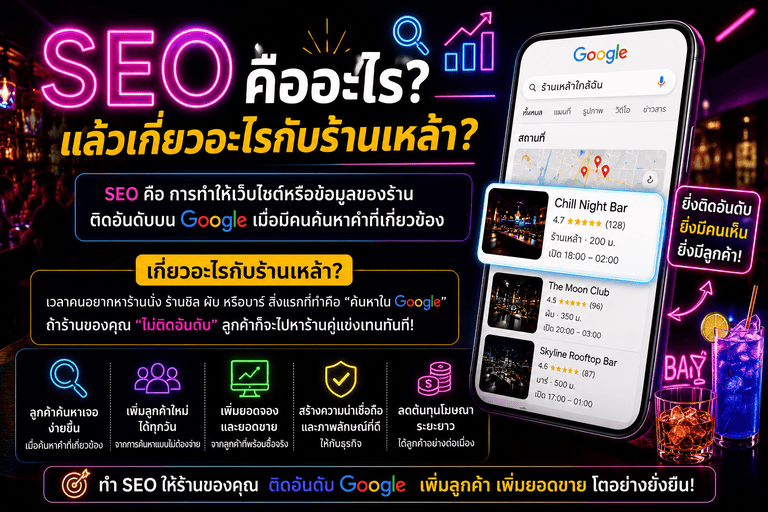 SEO คืออะไร? แล้วเกี่ยวอะไรกับร้านเหล้า