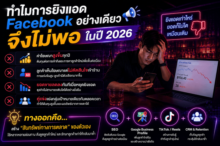 ทำไมการยิงแอด Facebook อย่างเดียวจึงไม่พอในปี 2026